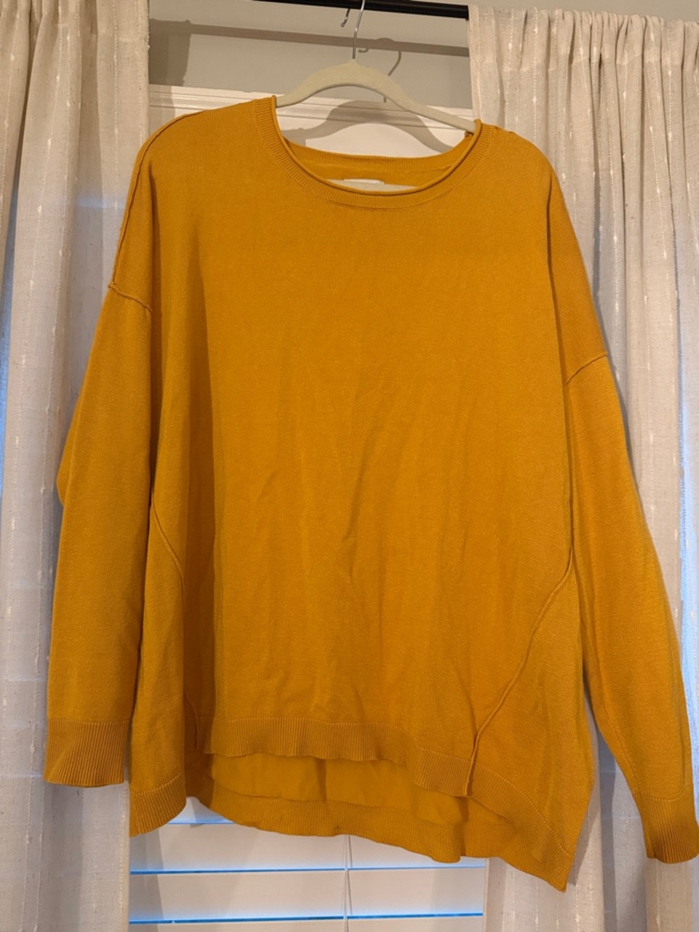 Wonderly Relaxed Crewneck Sweater in Mustard